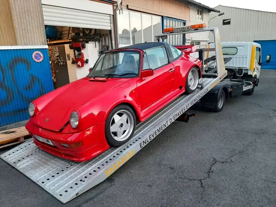 Remorquage d'une voiture